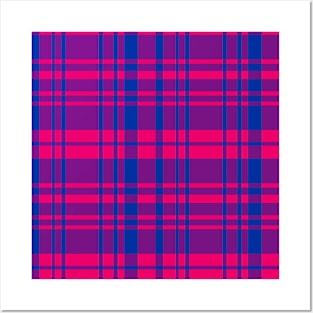 Bi Flag Madras pattern Posters and Art